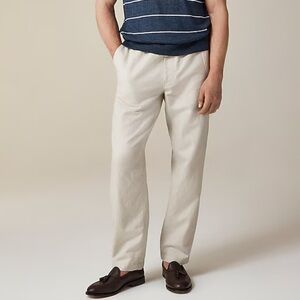 J. Crew Men's Linen Blend Cream Beige Pants